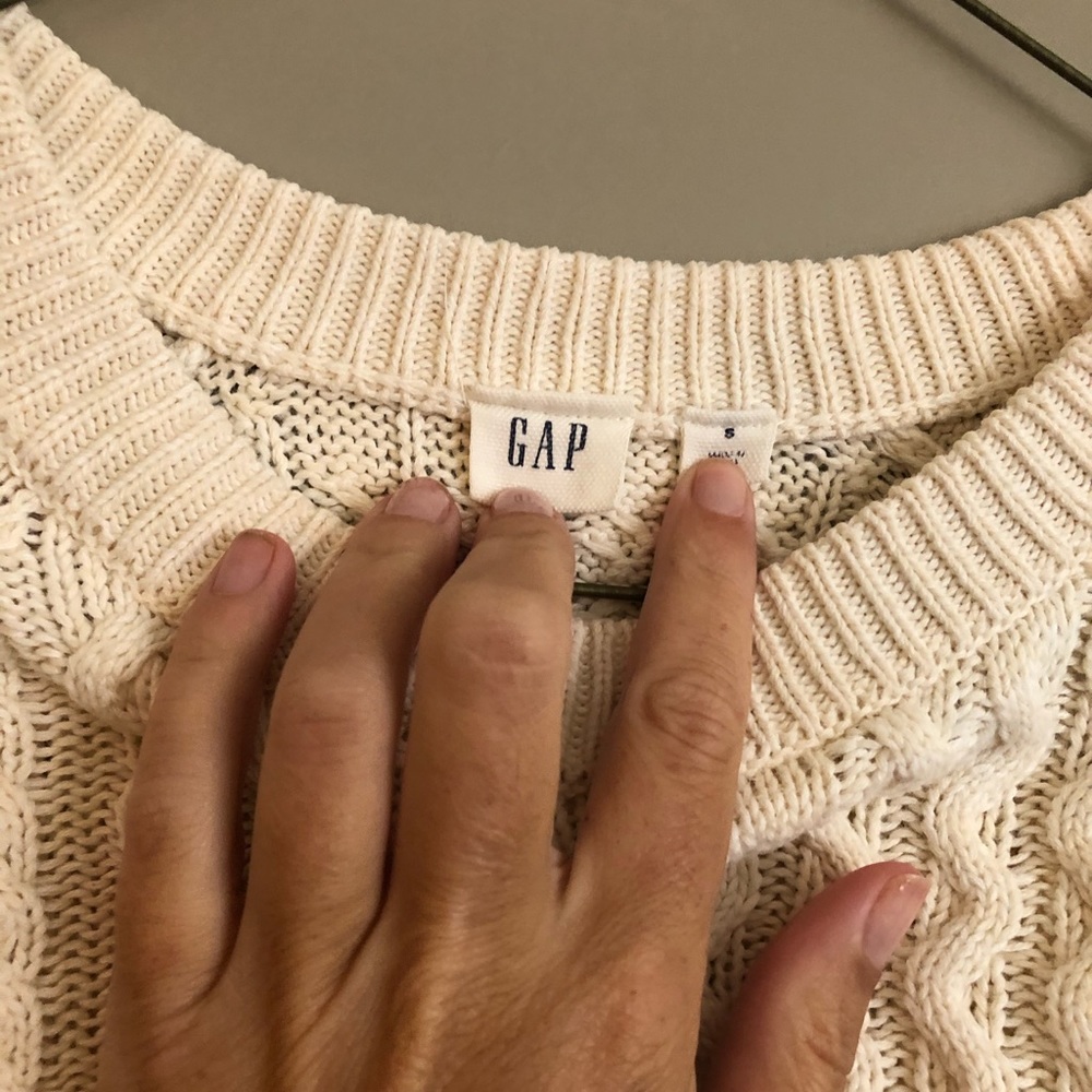 Cream cable sweater